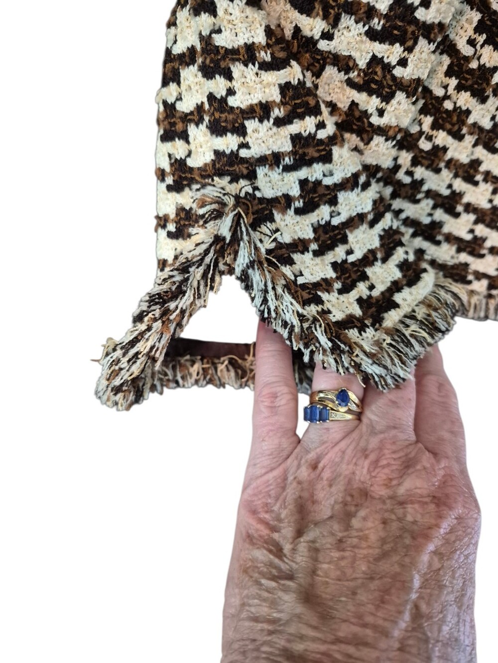 St. John Houndstooth Blazer with atteched Scarf- 10. S39 - Picture 6 of 12